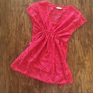 Fuchsia Pink Swim Suit Cover